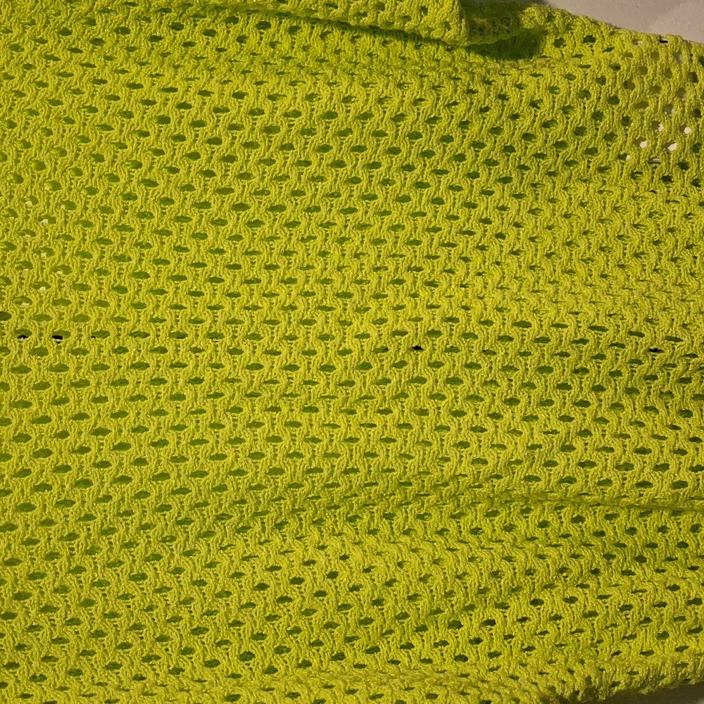 Express Lime Green Crocheted Pullover Sweater - image 2